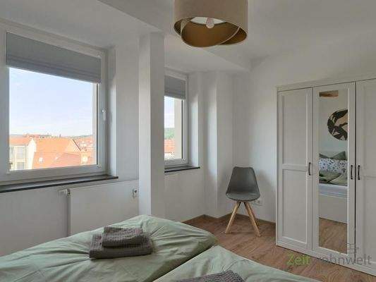 Blick ins Schlafzimmer