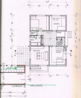 Grundriss EG - Garage inkorrek