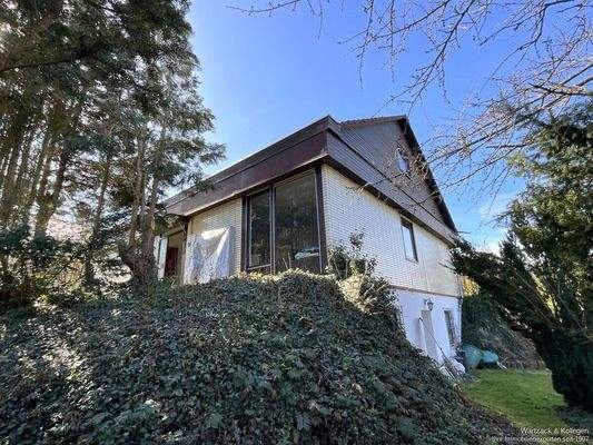 Blick vom unteren Garten auf das Haus