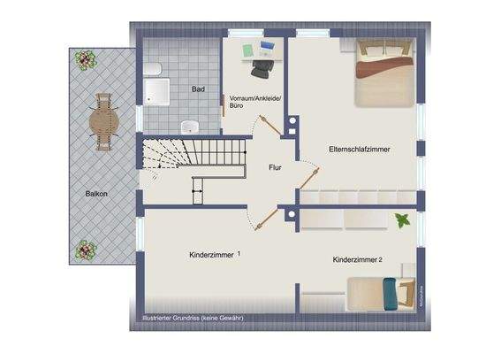 Dachgeschoss (kein Maßstab)