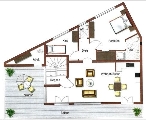 Grundriss Penthaus