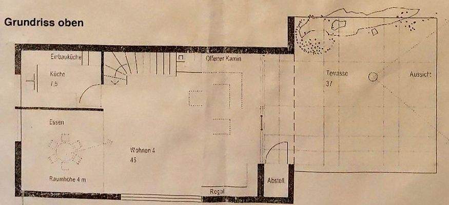 Grundriss oben mit Terrasse