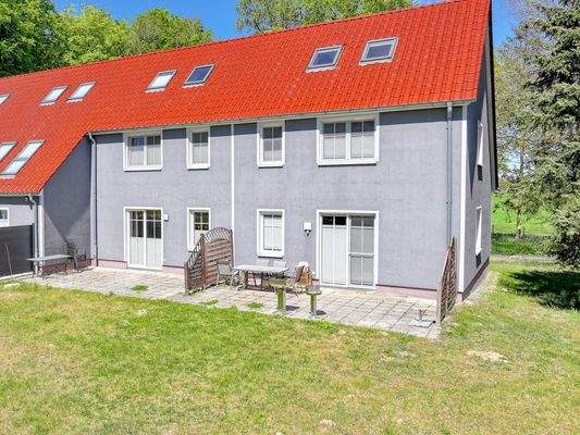 Der Terrassenbereich des Objekts