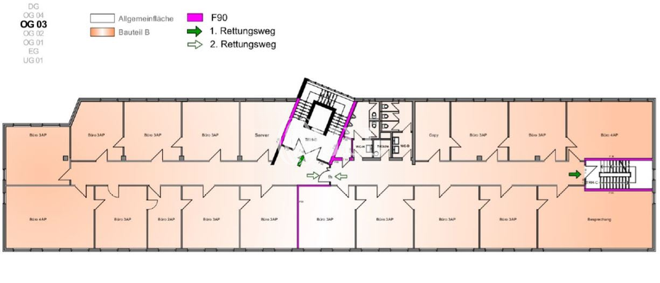 Grundriss 3.OG Bauteil B - 705