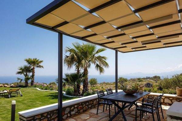 Kreta, Kefalas: Erstaunliche Steinvilla mit Meerblick und Pool zu verkaufen