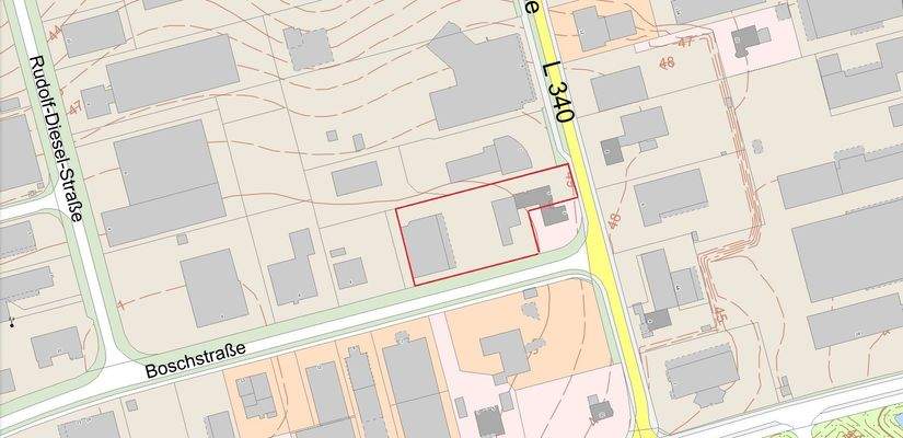 Karte Halle und Büro