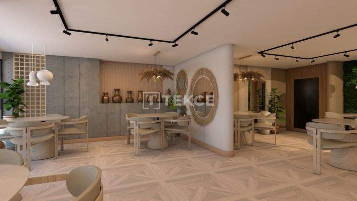 Sea and City-View Flats in a Project in Alanya Mahmutlar