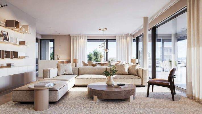 Residences Aurora - Type C - living room - beige