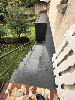 Zugang vom Balkon zum Garten