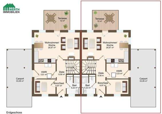 Grundriss Erdgeschoss DHH 2