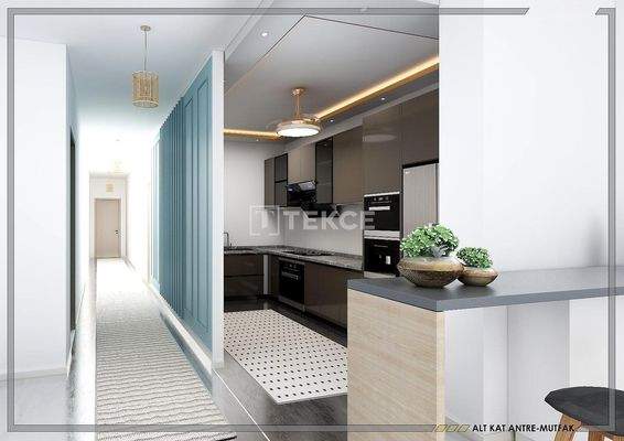 Large Duplex Apartment with Sea View in Bostanlı Karşıyaka