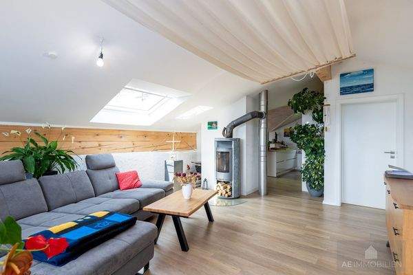Wohnzimmer mit Schwedenofen