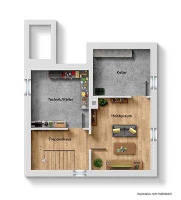 Exposeplan Keller/ UG