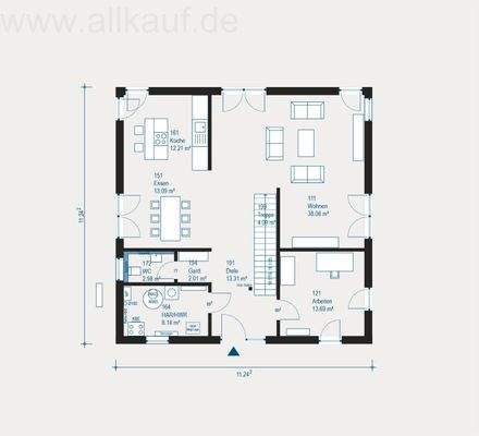City Villa 1 V2 Erdgeschoß