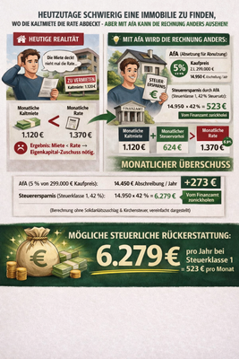 Steuerliche Vorteil durch AfA 5% 