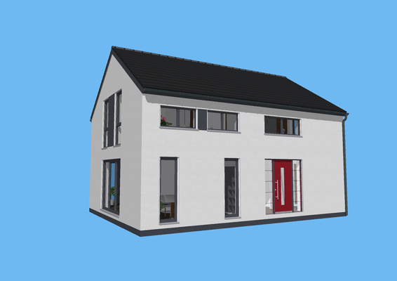 und einer Hauseingangseite als Blickfang