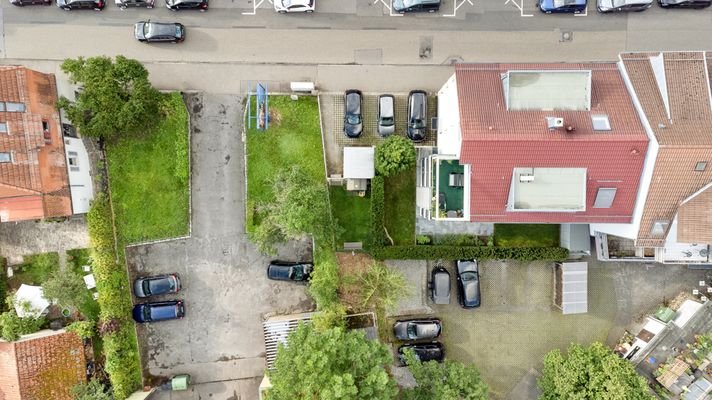 Bauplatz aus der Vogelperspektive