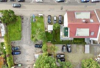 Bauplatz aus der Vogelperspektive