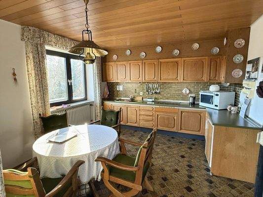 Küche mit Einbauküche am Wintergarten