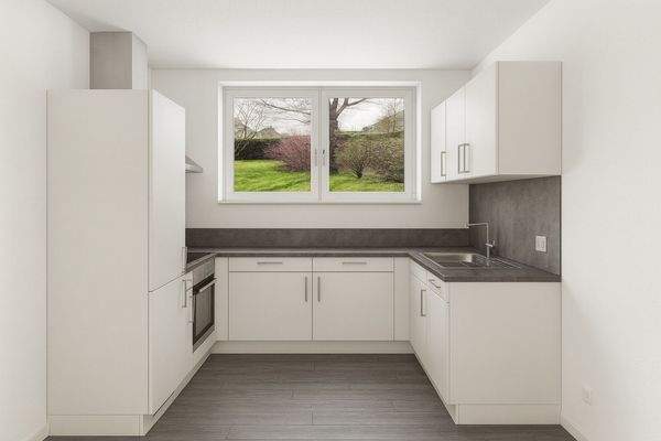 Küche  - KI-generiertes Bild aus Rohbauzustand! Abweichungen möglich!