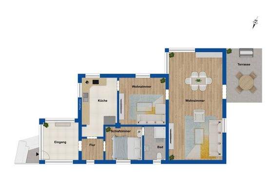 Grundriss EG Haus 3a