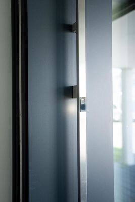 Detail- Eingang mit Fingerprint