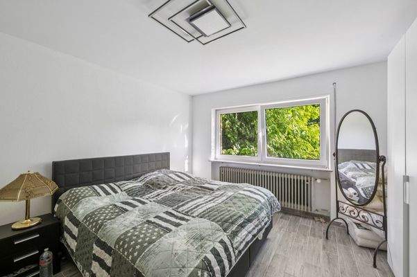 Schlafzimmer graues Haus 