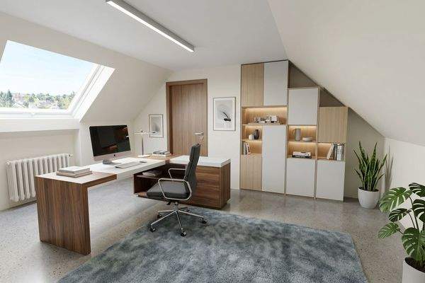 Arbeitszimmer Speicher visualisiert