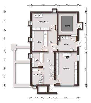 Kellergeschoss: Alle Aufmaße, Daten und Informationen ohne Gewähr