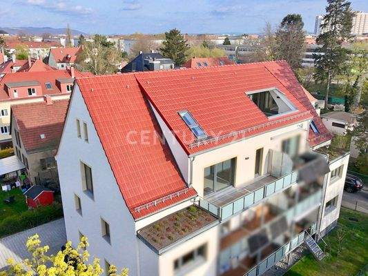 Westblick zum Penthouse