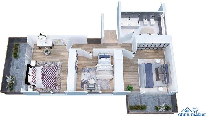 3D Grundriss OG  (Planung)