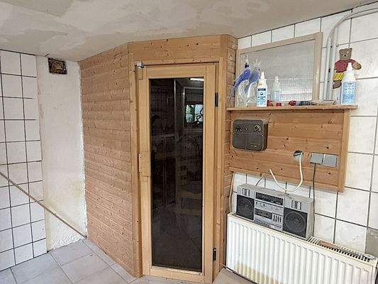 Sauna im Stallgebäude