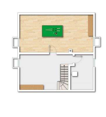 Grundriss KG (nicht maßstabsgetreu - kann vom Original abweichen)