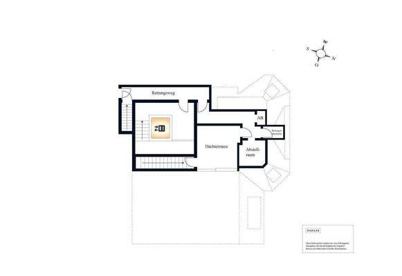 Grundriss Dachterrasse