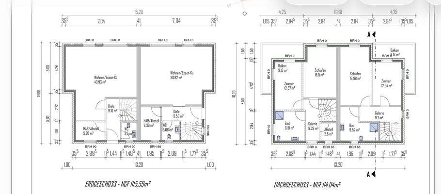 Grundriss Doppelhaus: Verkauf rechte Haushälte
