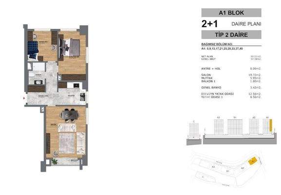 City and Forest View Flats in Istanbul Eyupsultan