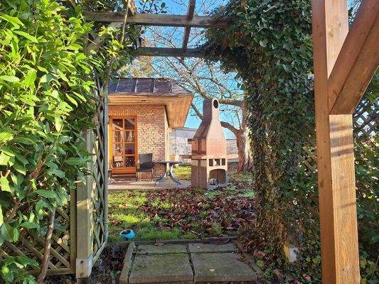 Hinterer Zugang zur Ferienwohnung 1