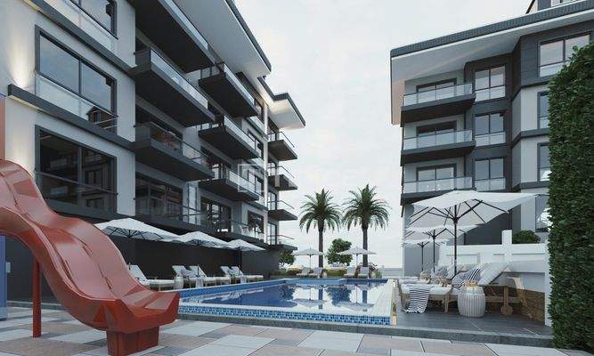 Elegant Apartments in a Rich Featured Complex in Alanya