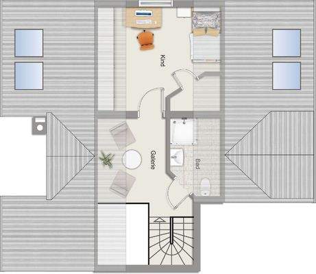 Grundriss Studioebene