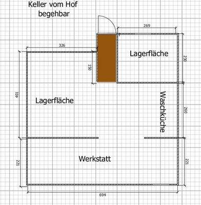 Grundriss Keller vom Hof begehbar