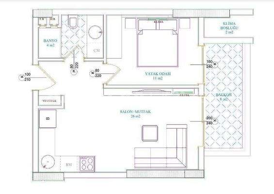 Ready to Move Luxury Apartments in a Complex in Avsallar