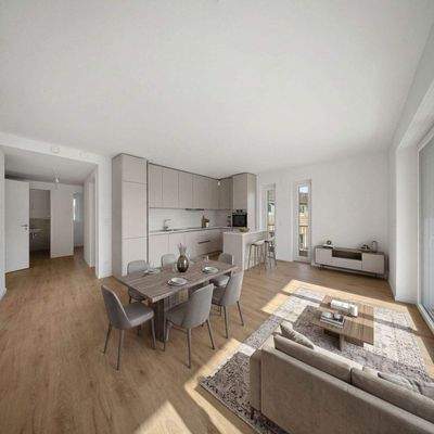 Wohn- und Esszimmer / KI-Staging
