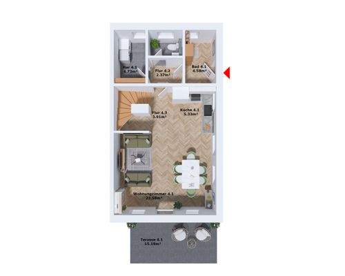 Visualisierung EG Eckhaus