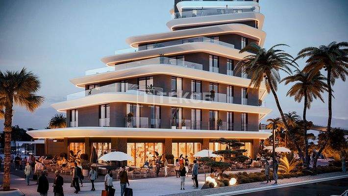 Apartments in a Secured Project with Pool in İzmir Konak