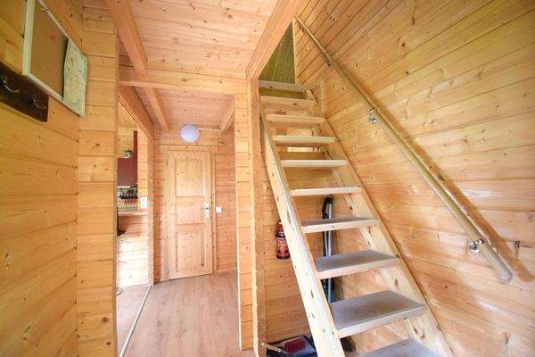 Treppe zum DG - Blockhütte