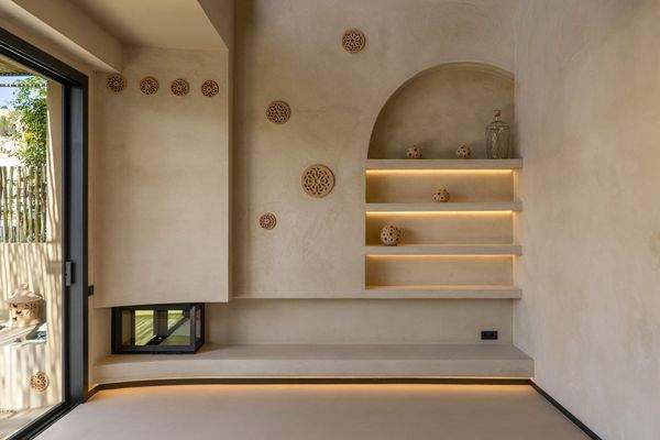 Wohnbereich mit Kamin