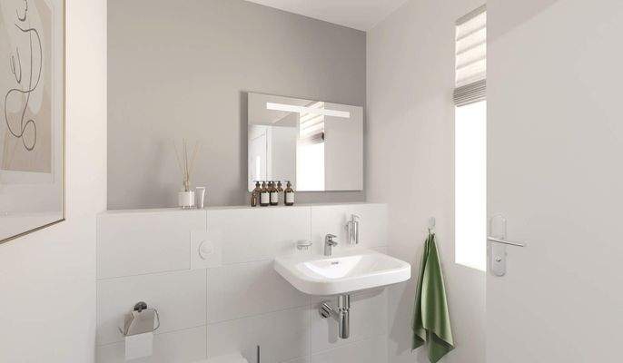 Komfortables Gäste-WC im Erdgeschoss