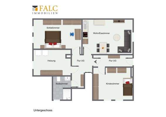 Grundriss UG möbliert