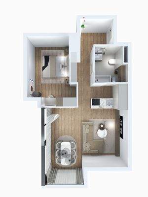 Top 34 Grundriss mit Möblierung