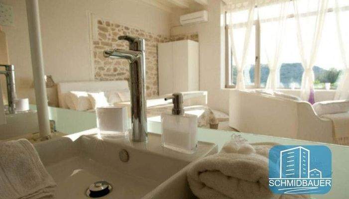 Kreta, Pitsidia: Makellose Villa mit herrlichem Meerblick und Infinity-Salzwasserpool